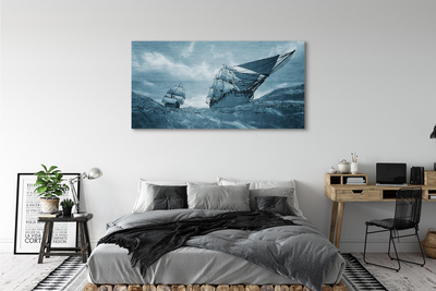 Bild på canvas Storm fartyg himmel hav