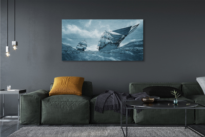 Bild på canvas Storm fartyg himmel hav