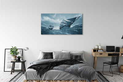 Bild på canvas Storm fartyg himmel hav