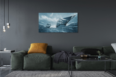 Bild på canvas Storm fartyg himmel hav