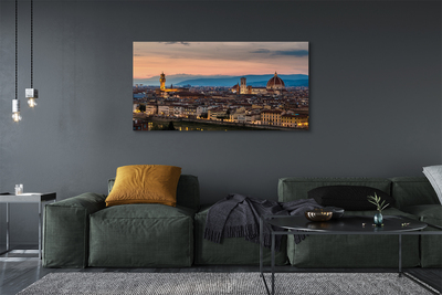 Canvas bild Italien Panorama över bergskatedralen