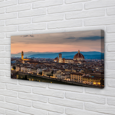 Canvas bild Italien Panorama över bergskatedralen