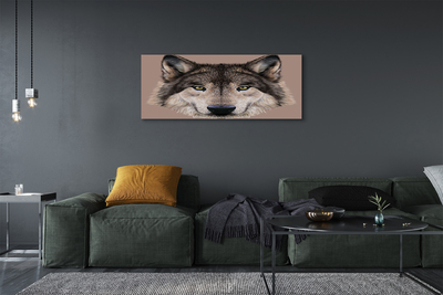 Bild på canvas Målad varg