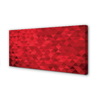 Canvastavla Röda trianglar mönster