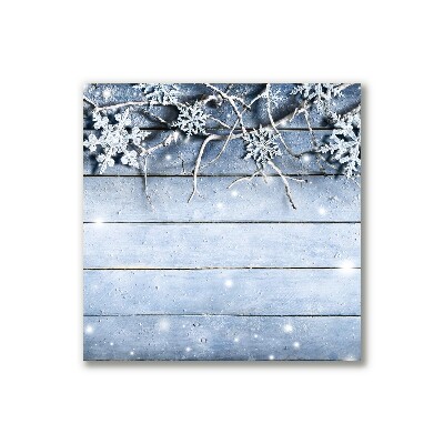 Canvas bild Semester Snöflingor Vinter Frost