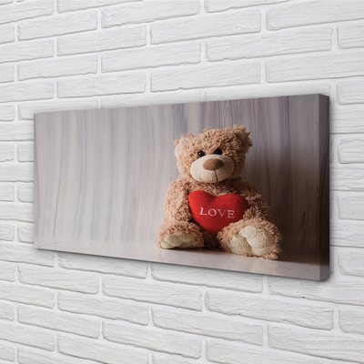 Fototryck canvas Teddybjörnshjärta