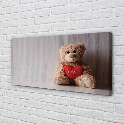 Fototryck canvas Teddybjörnshjärta
