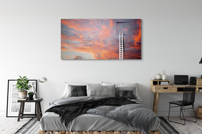 Bild canvas Stege himmel solnedgång