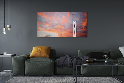 Bild canvas Stege himmel solnedgång