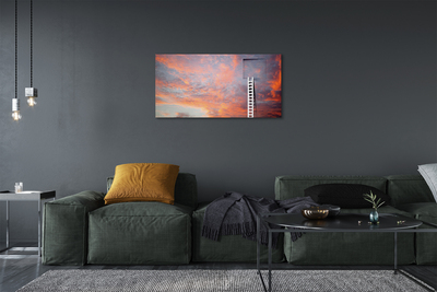 Bild canvas Stege himmel solnedgång