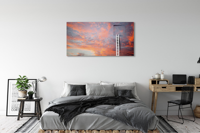 Bild canvas Stege himmel solnedgång