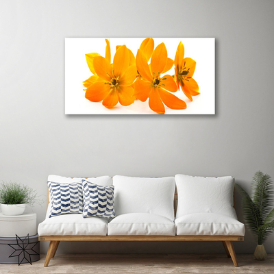 Canvas bild Orange växtblommor