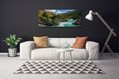 Canvas bild Bergflodlandskap