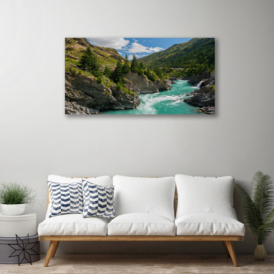 Canvas bild Bergflodlandskap