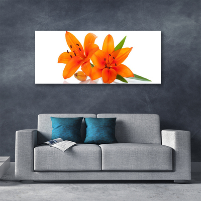 Canvas bild Orange växtblommor