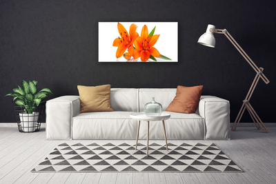 Canvas bild Orange växtblommor