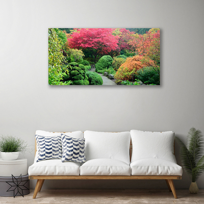 Canvas bild Trädgård blomma träd natur