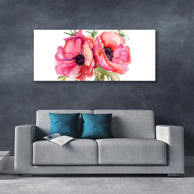 Fototryck canvas Akvarell blommor