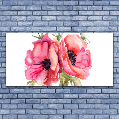 Fototryck canvas Akvarell blommor