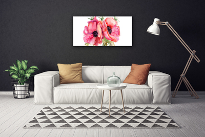 Fototryck canvas Akvarell blommor