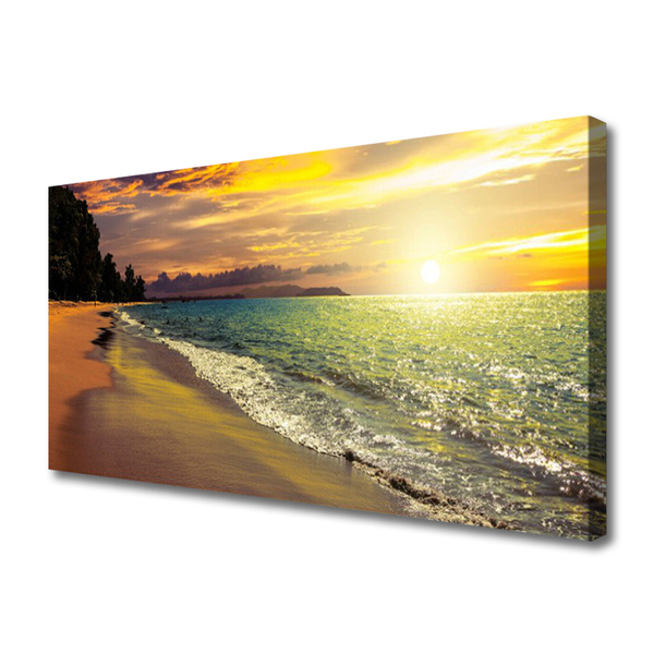 Canvas bild Sun Beach Havslandskap