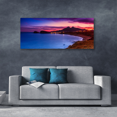 Bild canvas Havsstrandberglandskap