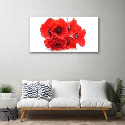 Fototryck canvas Blommor På Väggen