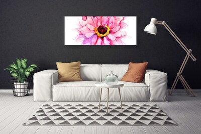 Fototryck canvas Blomma På Väggen