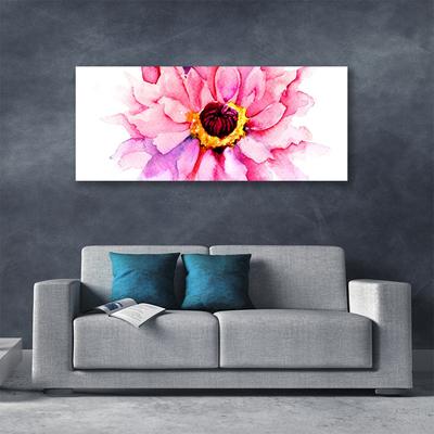 Fototryck canvas Blomma På Väggen