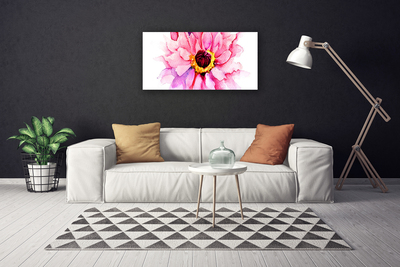 Fototryck canvas Blomma På Väggen