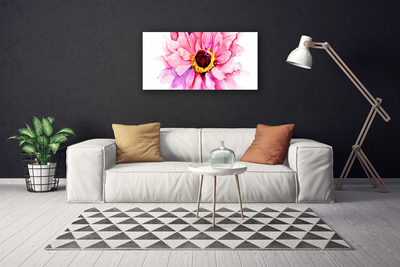 Fototryck canvas Blomma På Väggen