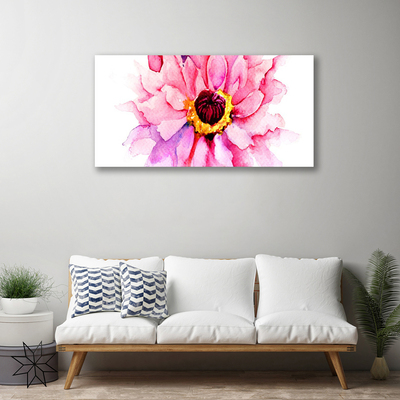 Fototryck canvas Blomma På Väggen