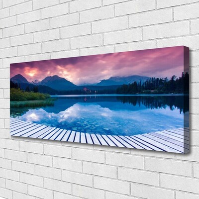 Fototryck canvas Bergsjölandskap