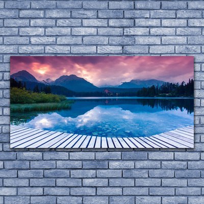 Fototryck canvas Bergsjölandskap