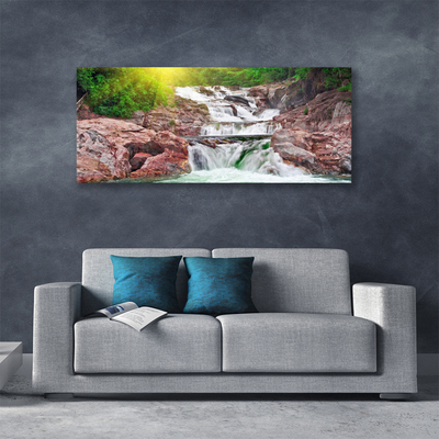 Canvas bild Natur vattenfall