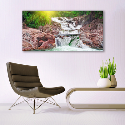 Canvas bild Natur vattenfall