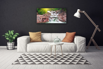 Canvas bild Natur vattenfall