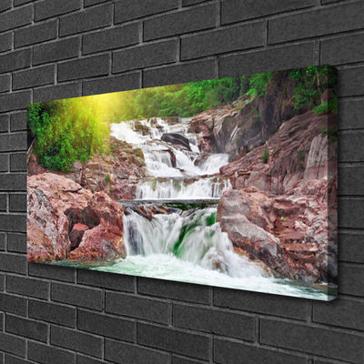 Canvas bild Natur vattenfall