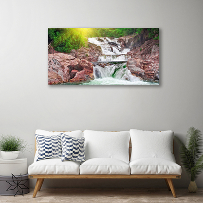 Canvas bild Natur vattenfall