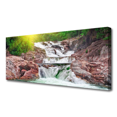 Canvas bild Natur vattenfall