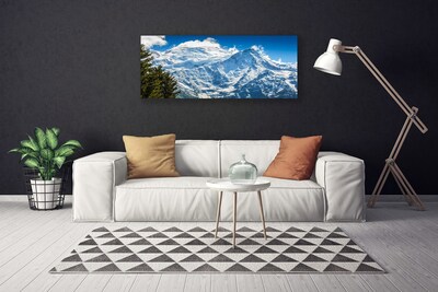 Fototryck canvas Bergträdlandskap