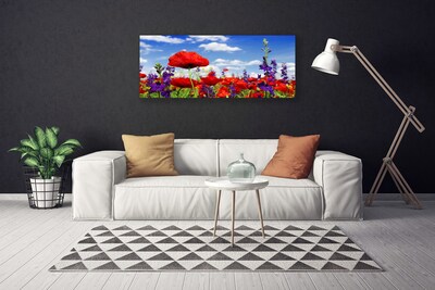 Bild canvas Blommor På Väggen