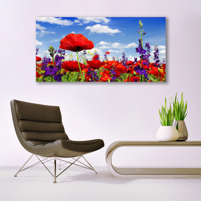 Bild canvas Blommor På Väggen