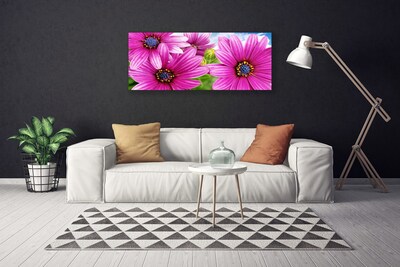 Canvas bild Blommor På Väggen