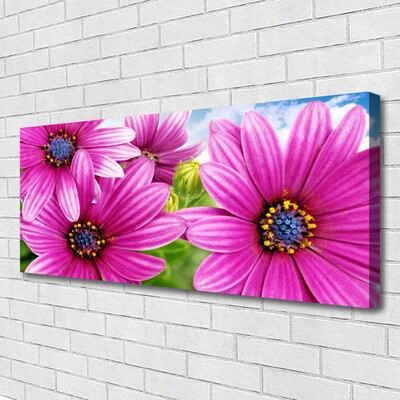 Canvas bild Blommor På Väggen