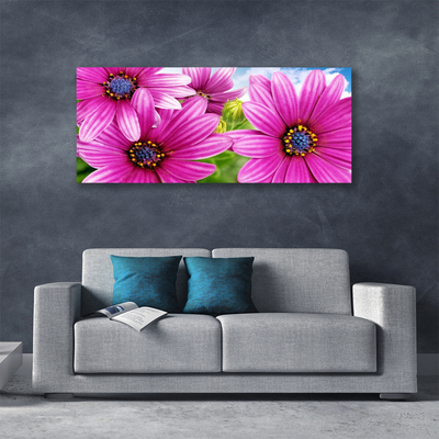 Canvas bild Blommor På Väggen