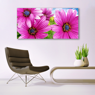 Canvas bild Blommor På Väggen