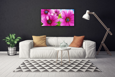 Canvas bild Blommor På Väggen