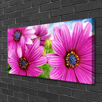 Canvas bild Blommor På Väggen