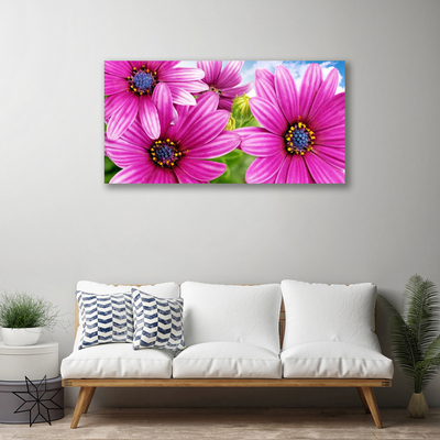 Canvas bild Blommor På Väggen